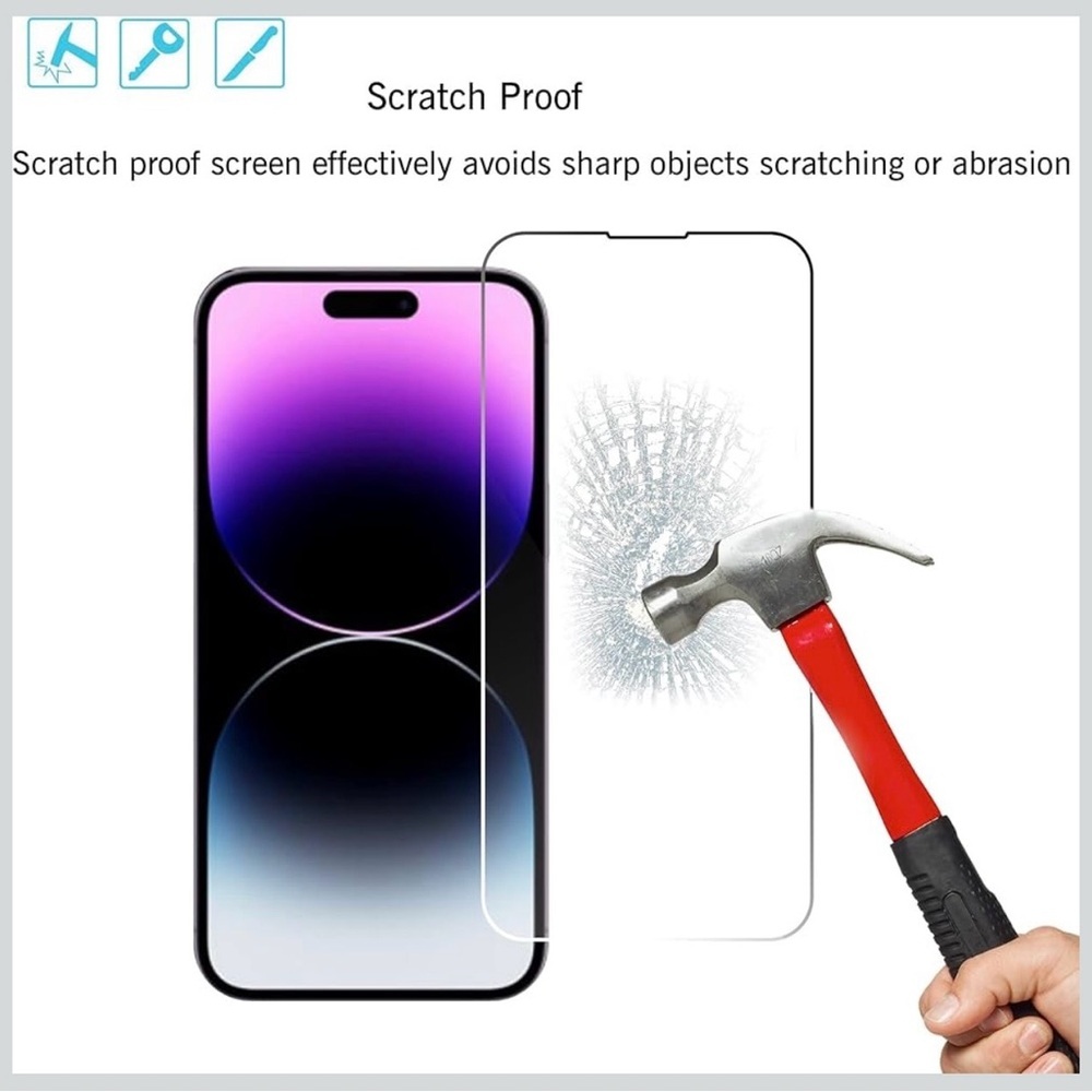 Ailun Tempered 3 Pack Glass Screen Protector - IPhone 14 ProMax 6.7 - Picture 6 of 7
